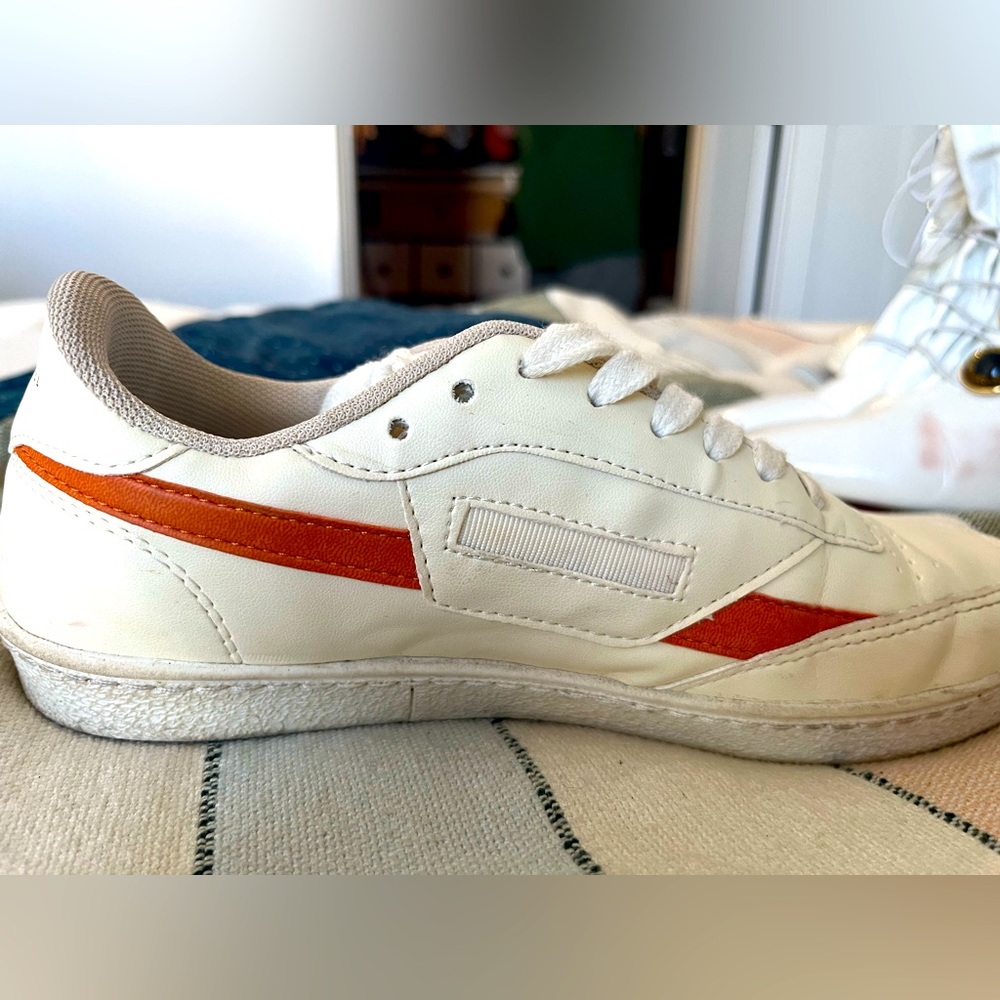 Oliver Cabell White and Orange Sneakers